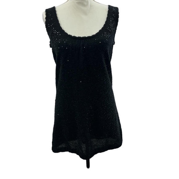 Young Fabulous & Broke Women's SZ L Black Mohair Wool Sequins Sweater Dress Chic - Picture 1 of 7